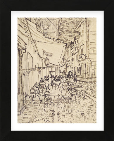 Cafe Terrace at Night, 1888 (Framed) -  Vincent van Gogh - McGaw Graphics