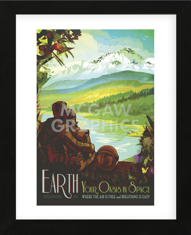 Earth (Framed) -  Vintage Reproduction - McGaw Graphics