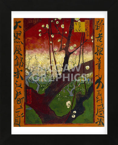 Flowering Plum Tree (after Hiroshige), 1887 (Framed) -  Vincent van Gogh - McGaw Graphics