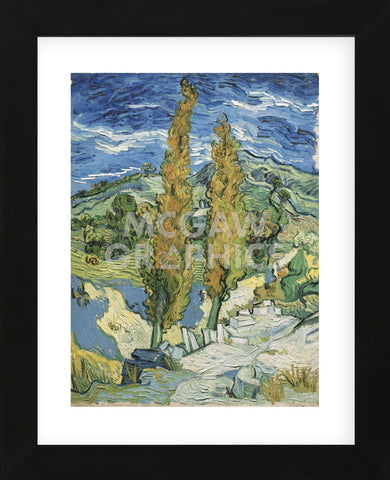 The Poplars at Saint-Rémy, 1889  (Framed) -  Vincent van Gogh - McGaw Graphics