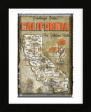 Greetings from California (Framed) -  Vintage Vacation - McGaw Graphics