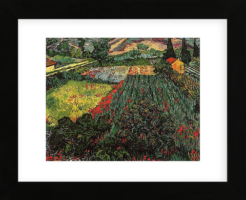 Field of Poppies, Saint-Remy, c. 1889 (Framed) -  Vincent van Gogh - McGaw Graphics
