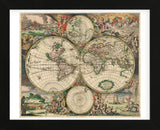 World Map 1689 (Framed) -  Vintage Reproduction - McGaw Graphics