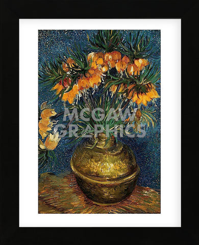 Crown Imperial Fritillaries in a Copper Vase, 1886 (Framed) -  Vincent van Gogh - McGaw Graphics
