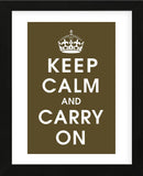 Keep Calm (chocolate) (Framed) -  Vintage Reproduction - McGaw Graphics