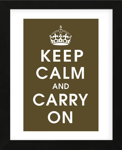 Keep Calm (chocolate) (Framed) -  Vintage Reproduction - McGaw Graphics