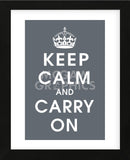 Keep Calm (charcoal) (Framed) -  Vintage Reproduction - McGaw Graphics
