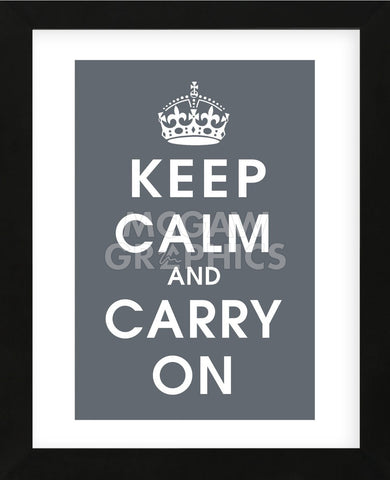 Keep Calm (charcoal) (Framed) -  Vintage Reproduction - McGaw Graphics