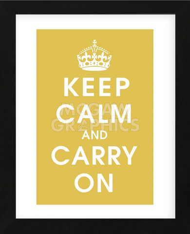 Keep Calm (mustard) (Framed) -  Vintage Reproduction - McGaw Graphics