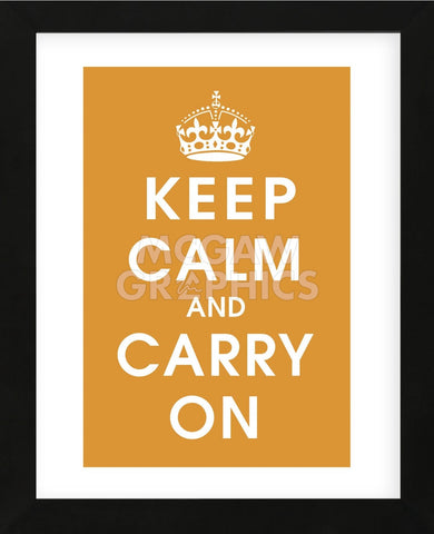 Keep Calm (orange) (Framed) -  Vintage Reproduction - McGaw Graphics