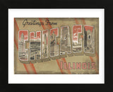 Greetings from Chicago (Framed) -  Vintage Vacation - McGaw Graphics