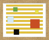 Color Block on Stripe  (Framed) -  Dan Bleier - McGaw Graphics