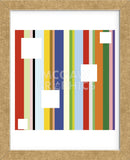 White Square on Stripe (detail) (Framed) -  Dan Bleier - McGaw Graphics