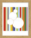 White Bubble on Stripe (detail) (Framed) -  Dan Bleier - McGaw Graphics