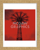 Red Parachute Jump  (Framed) -  Erin Clark - McGaw Graphics