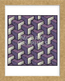Three Part Tumbling Blocks (Purple) (Framed) -  Susan Clickner - McGaw Graphics