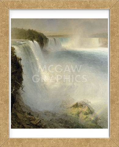 Niagara Falls, from the American Side, 1867 (Framed) -  Frederick Edwin Church - McGaw Graphics
