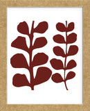 Maidenhair (red on white)  (Framed) -  Denise Duplock - McGaw Graphics