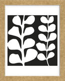 Maidenhair (white on black)  (Framed) -  Denise Duplock - McGaw Graphics