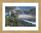 Eagles with Lighthouse (Framed) -  Kevin Daniel - McGaw Graphics