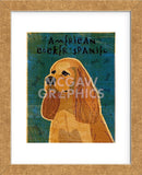 American Cocker Spaniel (buff) (Framed) -  John W. Golden - McGaw Graphics