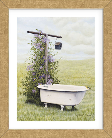 Bird Bath   (Framed) -  Kathleen Green - McGaw Graphics