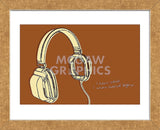 Lunastrella Headphones (Framed) -  John W. Golden - McGaw Graphics