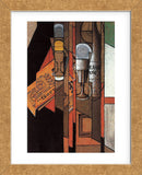 Glasses, Newspaper, and Bottle of Wine (Framed) -  Juan Gris - McGaw Graphics