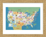 USA States and Capitals  (Framed) -  Janell Genovese - McGaw Graphics