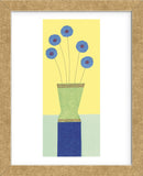 Pom-Pom Cornflowers  (Framed) -  Annabel Hewitt - McGaw Graphics