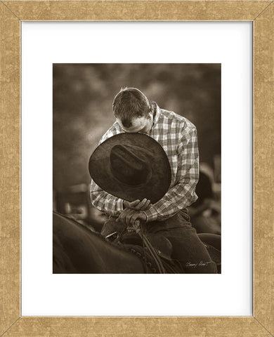 Praying Cowboy (Framed) -  Barry Hart - McGaw Graphics