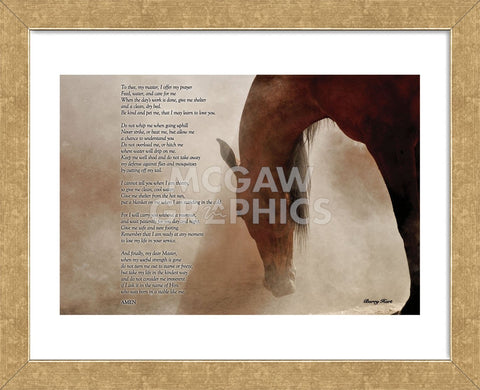 The Horse’s Prayer (Framed) -  Barry Hart - McGaw Graphics