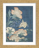 Peonies and Canary (Framed) -  Katsushika Hokusai - McGaw Graphics