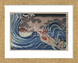 Nichiren Calms a Storm in Kakuda (Framed) -  Utagawa Kuniyoshi - McGaw Graphics