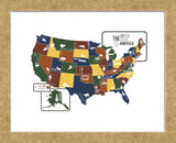 USA Map (Framed) -  Katelyn Lynch - McGaw Graphics