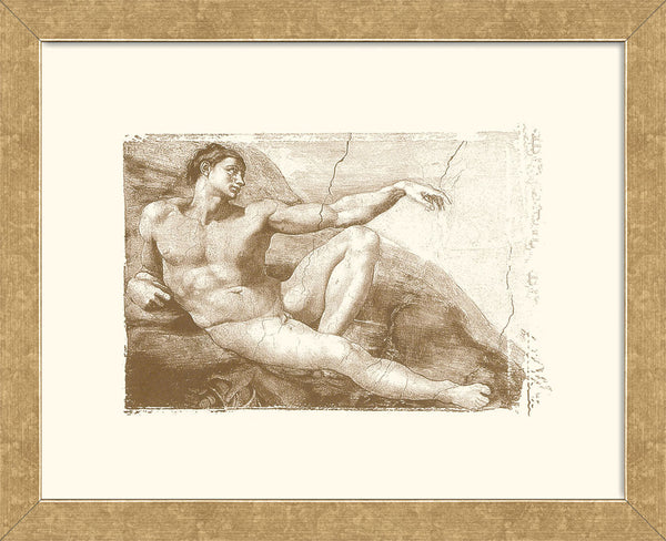 Creation of Adam (Adam detail) (Framed) | McGaw Graphics