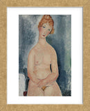 Seated Nude, ca. 1918  (Framed) -  Amedeo Modigliani - McGaw Graphics