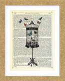 Bird Cage & Butterflies (Framed) -  Marion McConaghie - McGaw Graphics