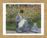 Camille Monet and a Child in the Artist's Garden in Argenteuil, 1875 (Framed) -  Claude Monet - McGaw Graphics