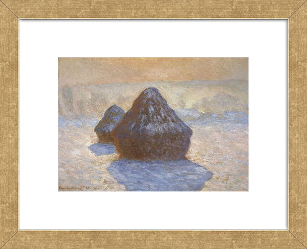 Haystacks: Snow Effect, 1891 (Framed) | McGaw Graphics