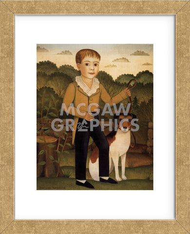 Boy with Dog (Framed) -  Diane Ulmer Pedersen - McGaw Graphics