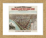 Elevated Trains in Chicago, c. 1897 (Framed) -  Poole Bros. - McGaw Graphics