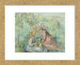 Girls Picking Flowers in a Meadow, c.1890  (Framed) -  Pierre-Auguste Renoir - McGaw Graphics