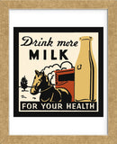 Drink more Milk for your Health  (Framed) -  Retro Series - McGaw Graphics