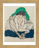 Crouching Woman with Green Headscarf (Framed) -  Egon Schiele - McGaw Graphics