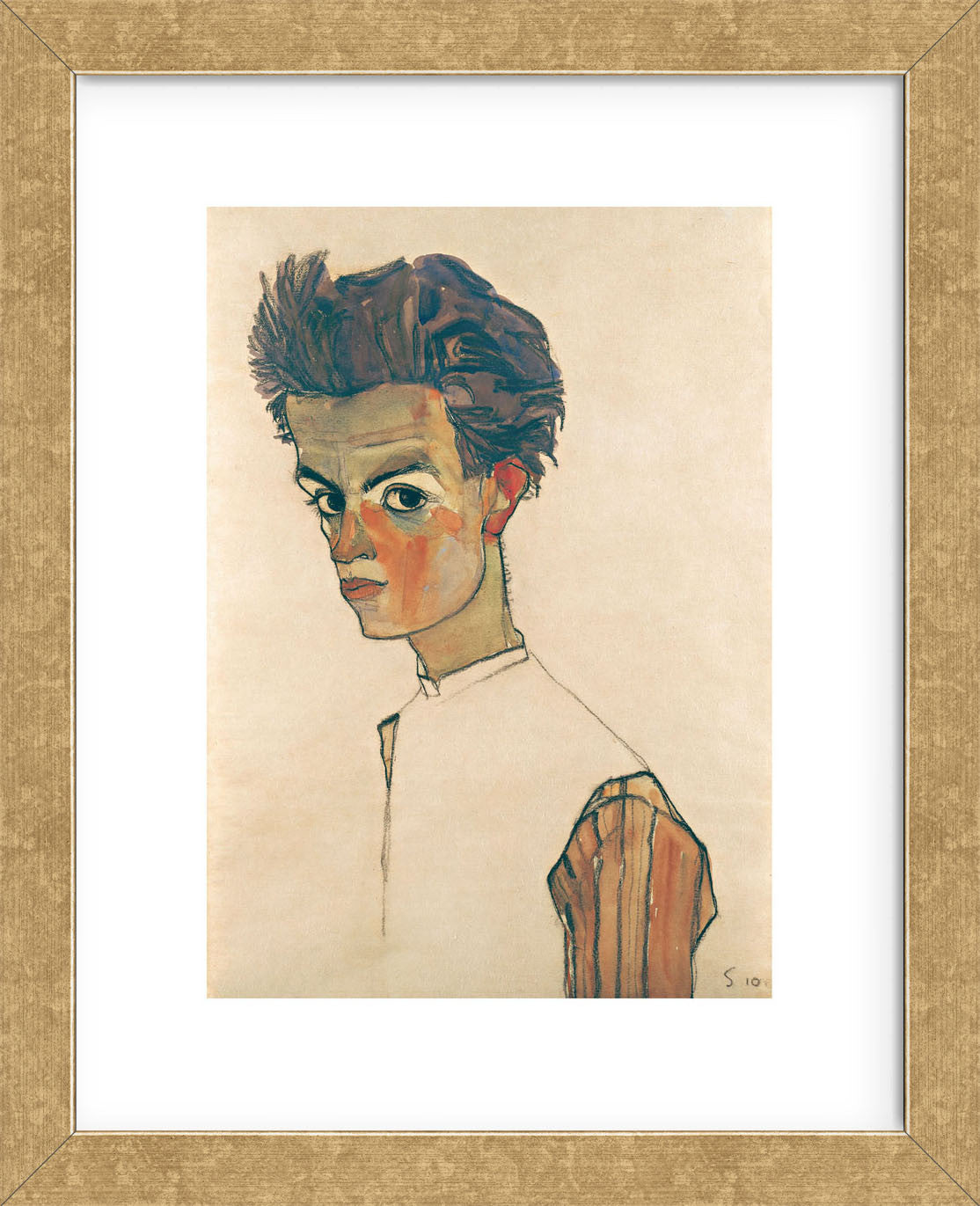 SELF PORTRAIT - SELF-PORTRAIT  ブラウス Self-Portrait with Striped Shirt (Framed) | McGaw Graphics