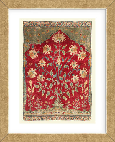 Fragment of a Saf Carpet, 1600-1650 (Framed) -  Unknown Artist - McGaw Graphics