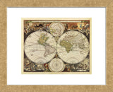 New World Map, 17th Century  (Framed) -  Visscher - McGaw Graphics