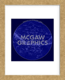 Celestial Map of Constellations visible from France, 19th C. (Framed) -  Vintage Reproduction - McGaw Graphics