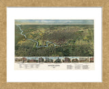 Bird’s Eye Map of Houston, Texas, 1891 (Framed) -  Vintage Reproduction - McGaw Graphics